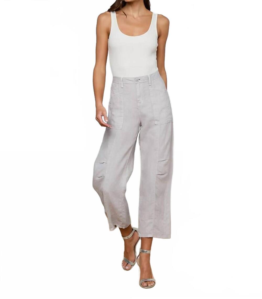 NEW L'AGENCE cody high rise rodeo jean in light pewter